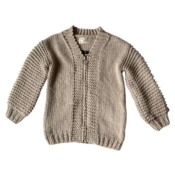 Jackson Rowe I See You Chunky Knit Cardigan in Stone Size S - Picture 5 of 13